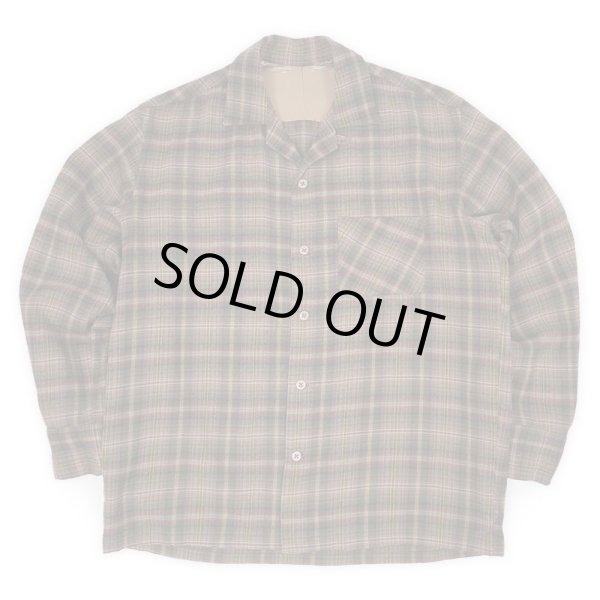 画像1: 50's Unknown オープンカラー ウールシャツ (1)