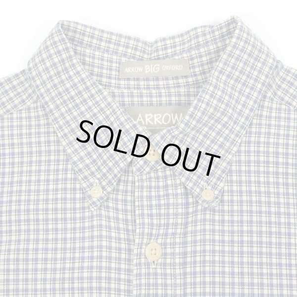 画像3: 90-00's ARROW ボタンダウンシャツ "BIG OXFORD / BLUE PLAID" (3)