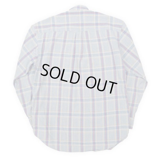 画像2: 90's ST. JOHN'S BAY オンブレチェック柄 バンドカラーシャツ (2)