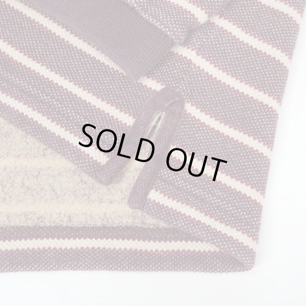 画像4: 00's L.L.Bean ボーダー柄 ハーフジップ 鹿の子スウェット (4)