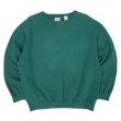 画像1: 90's OLD GAP 前V ブランクスウェット "FADE GREEN" (1)