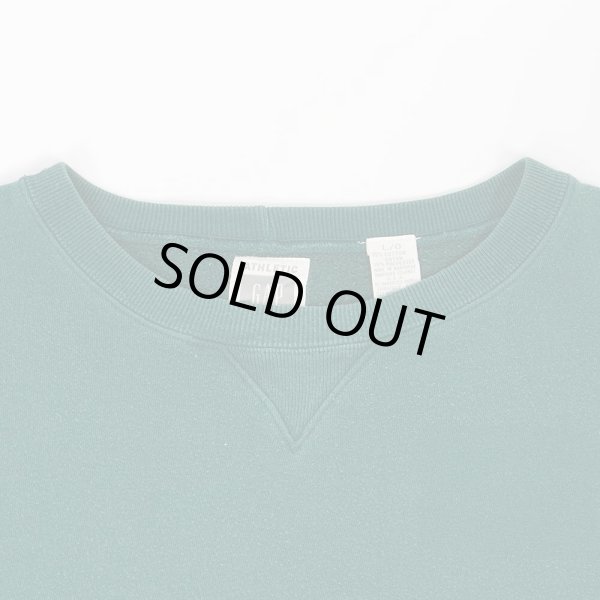 画像3: 90's OLD GAP 前V ブランクスウェット "FADE GREEN" (3)