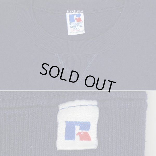 画像3: 90's RUSSELL 前V ブランクスウェット "NAVY / MADE IN USA" (3)
