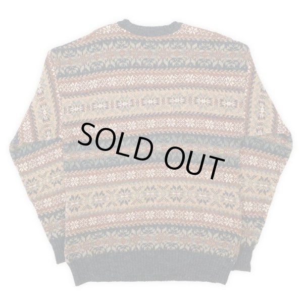 画像2: 90's L.L.Bean ノルディック柄 ウールニット (2)