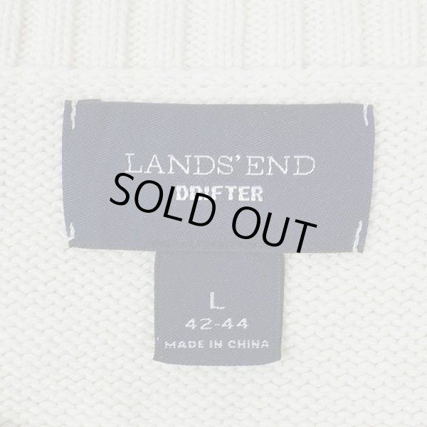 画像2: 00's LANDS' END ボーダー柄 ドリフターセーター (2)