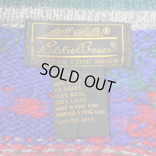 画像2: 90's Eddie Bauer タートルネック ウールニット "黒タグ" (2)