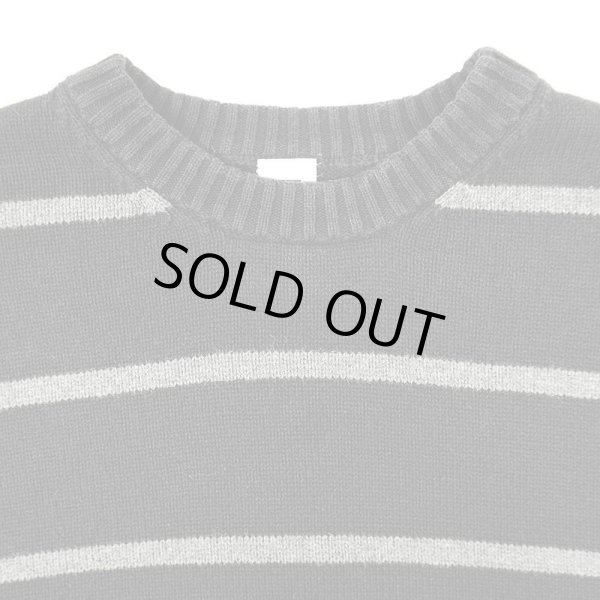 画像3: Early 00's OLD GAP ボーダー柄 コットンニット “BLACK” (3)