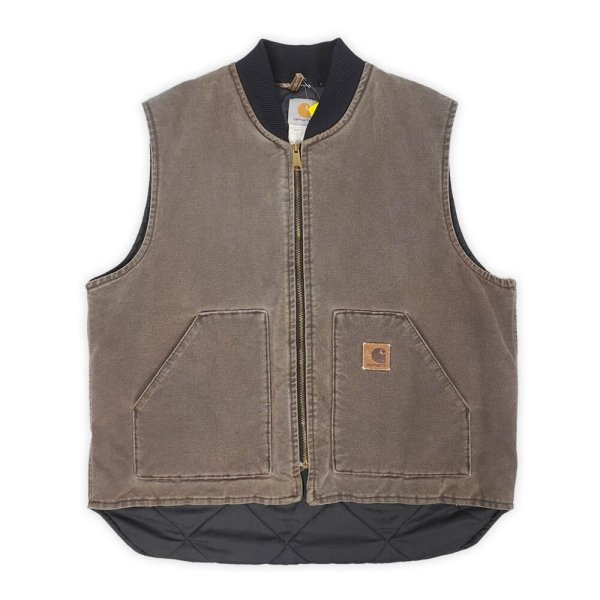 画像1: Early 00's Carhartt ダックベスト "V02 CHT / MADE IN USA" (1)