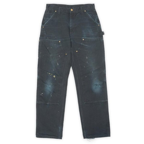 画像1: 00's Carhartt ダブルニー ダックペインターパンツ “B01-BLK / MADE IN USA” (1)