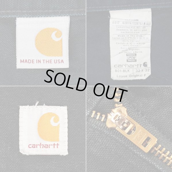 画像3: 00's Carhartt ダブルニー ダックペインターパンツ “B01-BLK / MADE IN USA” (3)