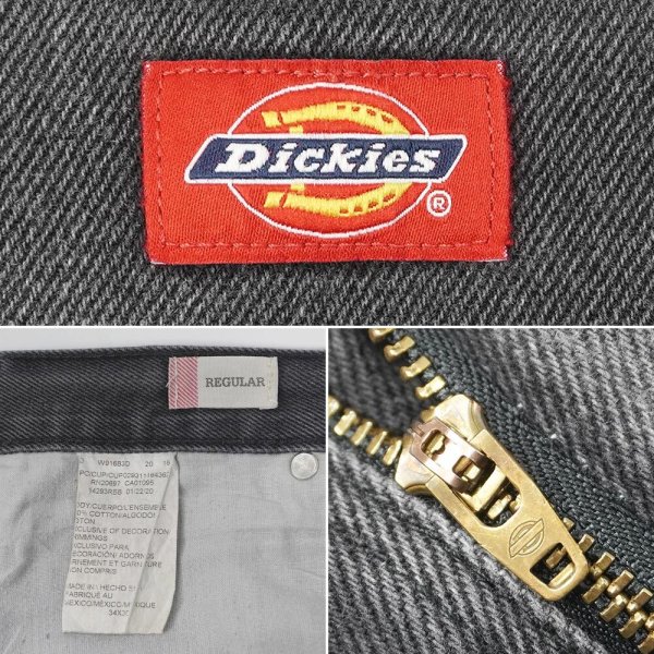 画像3: 00's Dickies ブラックデニムワークパンツ "Ｗ34 L30" (3)