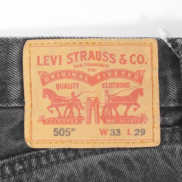 画像3: 00's Levi's 505 ブラックデニムパンツ "W33 L29" (3)