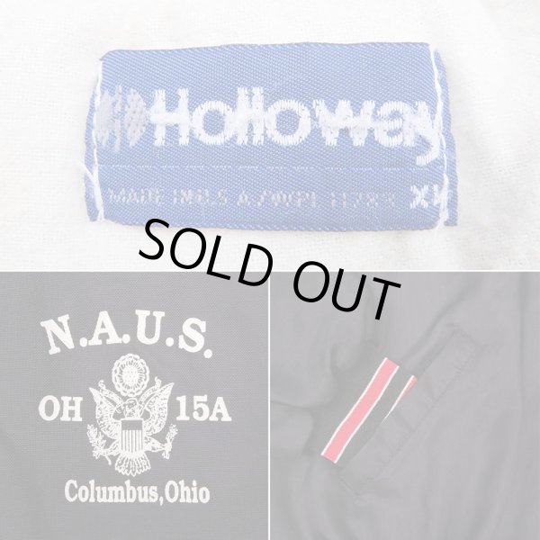 画像3: 90's Holloway ナイロンスタジャン "N.A.U.S / MADE IN USA" (3)