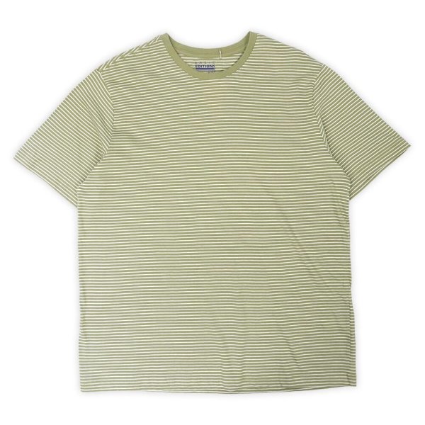 画像1: 00's BASIC EDITIONS ボーダーTシャツ "OLIVE / DEADSTOCK" (1)