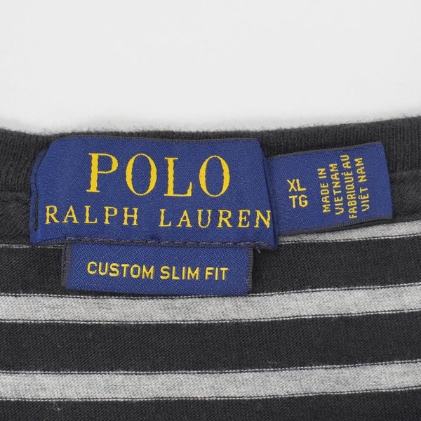 画像2: 00's Polo Ralph Lauren ボーダーTシャツ "BLACK×GRAY" (2)
