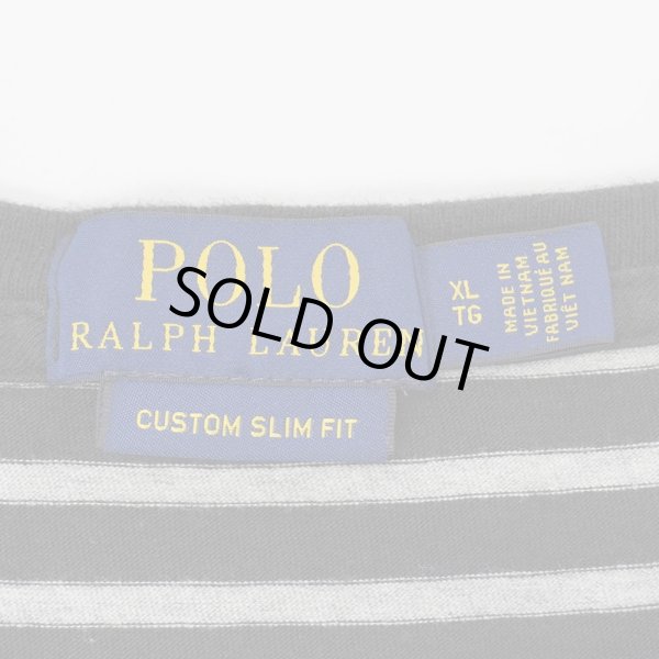 画像2: 00's Polo Ralph Lauren ボーダーTシャツ "BLACK×GRAY" (2)