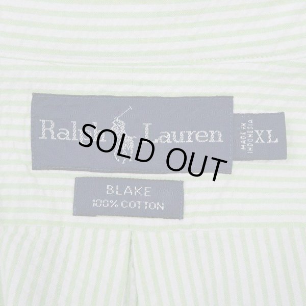 90's Polo Ralph Lauren S/S シアサッカーボタンダウンシャツ