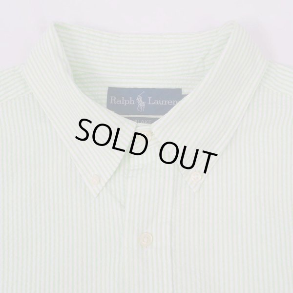 画像3: 90's Polo Ralph Lauren S/S シアサッカーボタンダウンシャツ "BLAKE" (3)