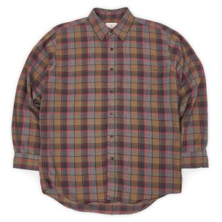 90's J.CREW S/S パッチワークシャツ - used&vintage box Hi-smile
