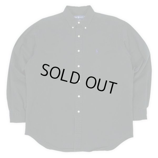 画像1: 90's Polo Ralph Lauren ボタンダウンシャツ "BLACK / BLAKE" (1)