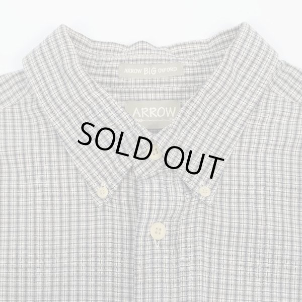 画像3: 90-00's ARROW ボタンダウンシャツ "BIG OXFORD / GRAY PLAID" (3)