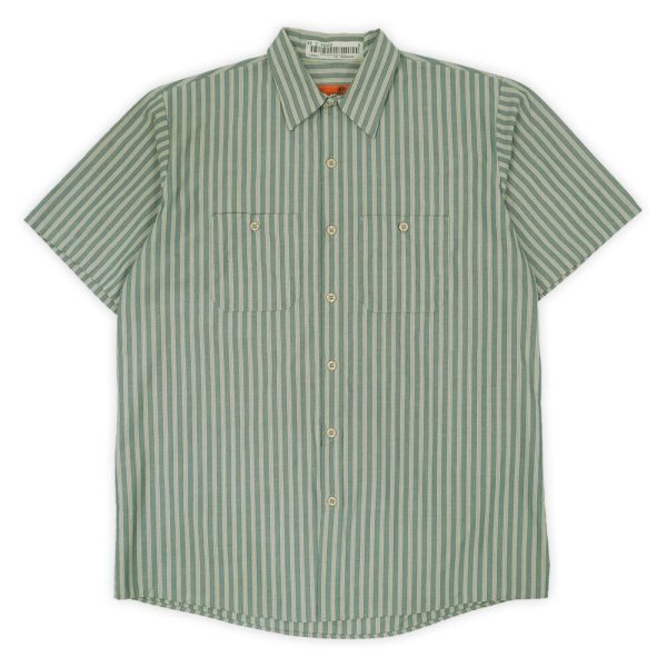 画像1: 00's RED KAP マルチストライプ柄 S/S ワークシャツ (1)