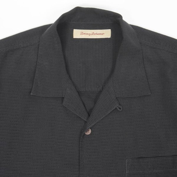 画像3: 00's Tommy Bahama S/S オープンカラーシャツ "BLACK" (3)