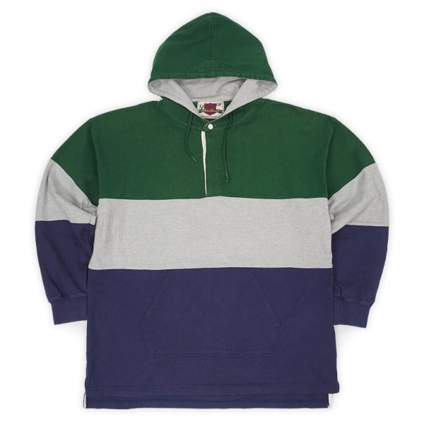 画像1: 90's Eddie Bauer カラーブロック フーディーカットソー (1)