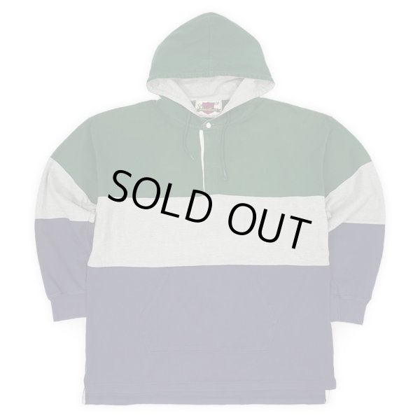 画像1: 90's Eddie Bauer カラーブロック フーディーカットソー (1)