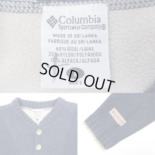 画像3: 00's Columbia ヘンリーネック ウールニット (3)