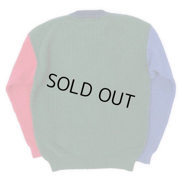 画像2: 90's Woolrich マルチカラー コットンリブニット (2)