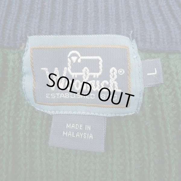 画像3: 90's Woolrich マルチカラー コットンリブニット (3)