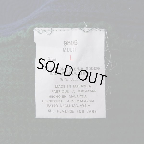 画像4: 90's Woolrich マルチカラー コットンリブニット (4)