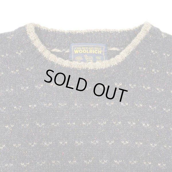 画像3: 90's Woolrich バーズアイ柄 ウールニット (3)