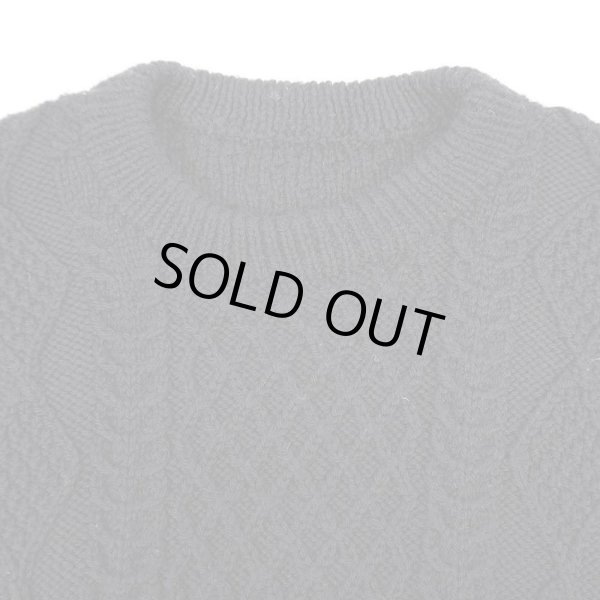 画像2: 90's unknown フィッシャーマンセーター "BLACK" (2)