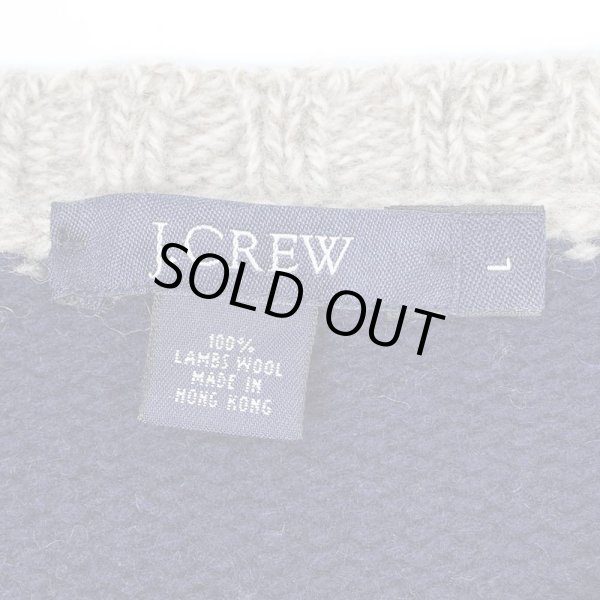 画像2: 00's J.CREW ワイドボーダー柄 ラムウールニット (2)