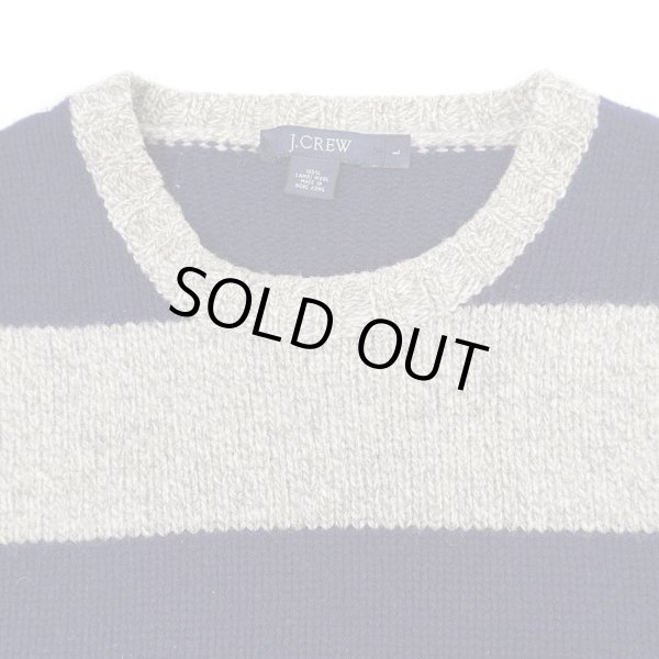画像3: 00's J.CREW ワイドボーダー柄 ラムウールニット (3)