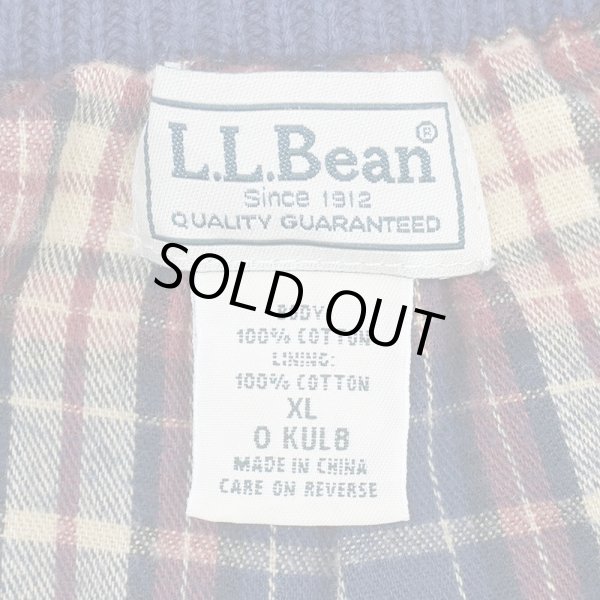 画像2: 00's L.L.Bean ネルライナー コットンドライバーズニット (2)