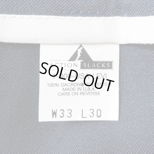 画像4: 90's Levi's アクションスラックス "DEADSTOCK / W33 L30 / NAVY" (4)