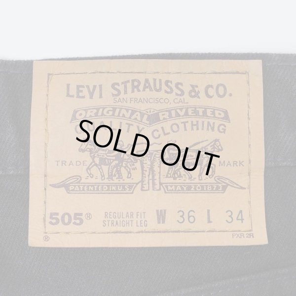 画像3: 90's Levi's 505 ブラックデニムパンツ "MADE IN USA / W36 L34" (3)