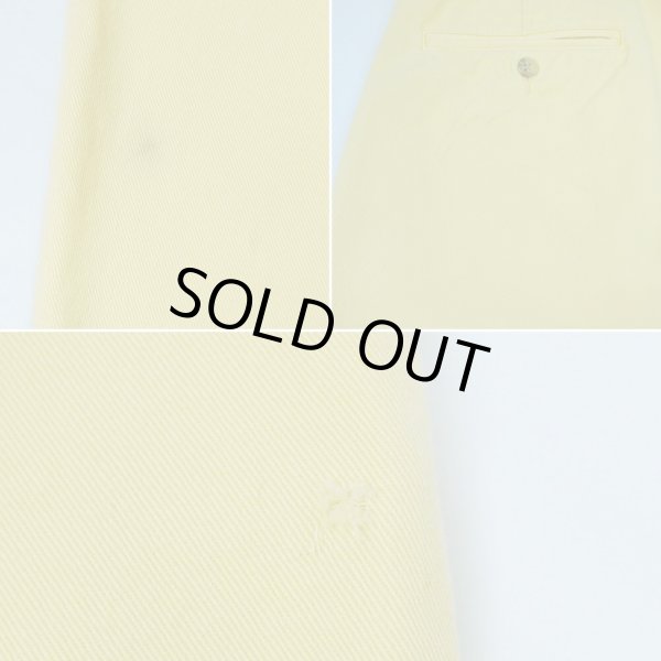 画像4: 90's Polo Ralph Lauren 2タック チノトラウザー "ANDREW PANT / W36 L30 / YELLOW" (4)