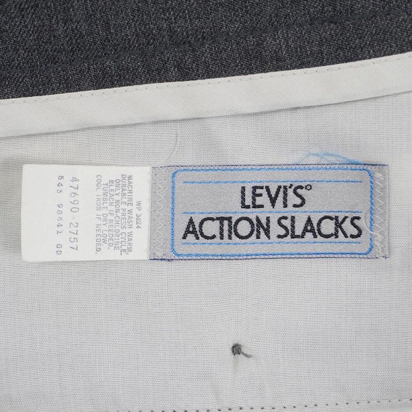 画像3: Early 90's Levi's アクションスラックス "HEATHER GRAY / W38 L29相当" (3)