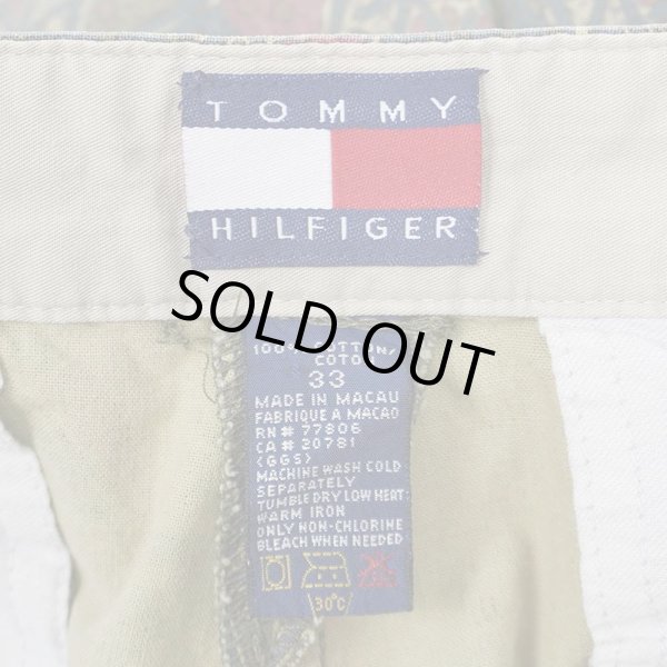 画像3: 90's TOMMY HILFIGER 2タック コットンショーツ "W33" (3)