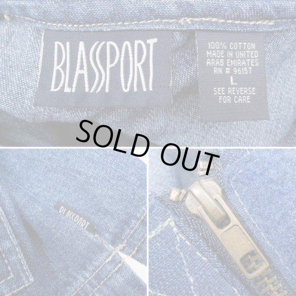 画像3: 90's BLASSPORT デニムフーディージャケット (3)