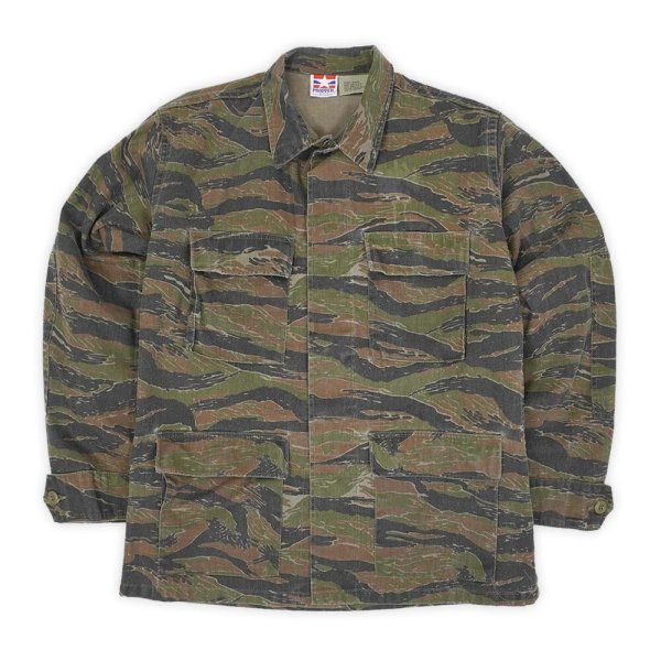 画像1: 90's PROPPER タイガーストライプカモ柄 BDUジャケット (1)