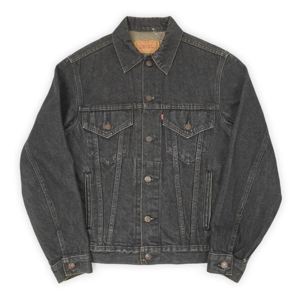 画像1: 80's Levi's 70506-0259 先染めブラックデニムジャケット "MADE IN USA" (1)