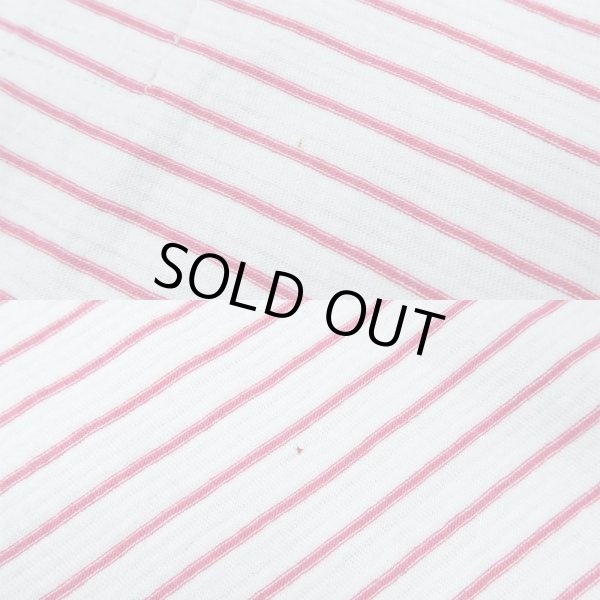 画像4: 90's BASIC EDITIONS マルチボーダー柄 ヘンリーネックTシャツ (4)