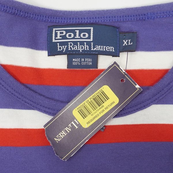画像2: 00's Polo Ralph Lauren マルチボーダーTシャツ "DEADSTOCK" (2)