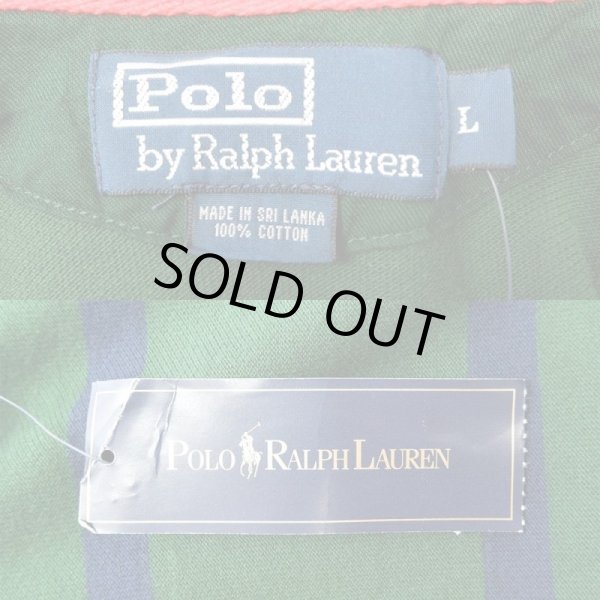 画像2: 90's Polo Ralph Lauren ボーダー柄 ポロシャツ "DEADSTOCK" (2)