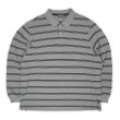 画像1: 00's Eddie Bauer マルチボーダー柄 L/S ポロシャツ (1)